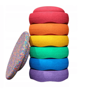 Zestaw 6 Krążków Kamieni Sensorycznych do Zabaw Ruchowych Nauka Równowagi